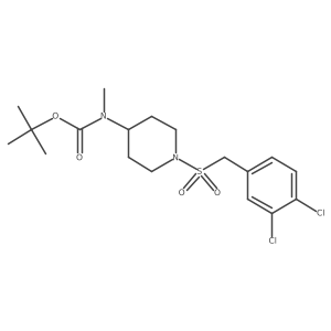 Tert-butyl (1-((3,4-dichlorobenzyl)sulfonyl)piperidin-4-yl)(methyl)carbamate Structure