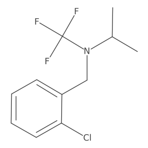 N-(2-chlorobenzyl)-N-(trifluoromethyl)propan-2-amine结构式