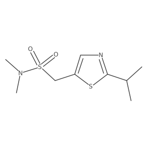 1-(2-isopropylthiazol-5-yl)-N,N-dimethylmethanesulfonamide结构式
