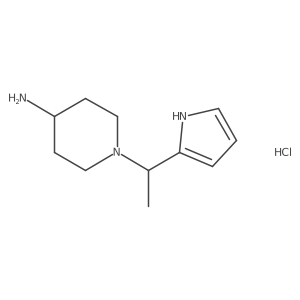 1-(1-(1H-pyrrol-2-yl)ethyl)piperidin-4-amine hydrochloride Structure