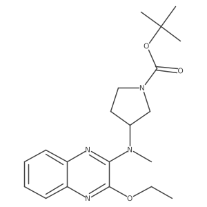 (S)-tert-butyl 3-((3-ethoxyquinoxalin-2-yl)(methyl)amino)pyrrolidine-1-carboxylate Structure