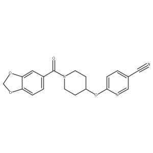 6-{[1-(2H-1,3-Benzodioxole-5-carbonyl)piperidin-4-YL]oxy}pyridine-3-carbonitrile Structure