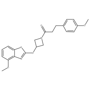 1-(3-((4-Methoxybenzo[d]thiazol-2-yl)oxy)azetidin-1-yl)-3-(4-methoxyphenyl)propan-1-one结构式