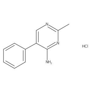2-Methyl-5-phenylpyrimidin-4-amine hydrochloride结构式