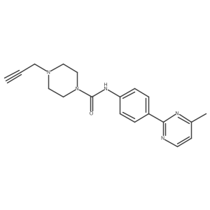 N-[4-(4-methylpyrimidin-2-yl)phenyl]-4-(prop-2-yn-1-yl)piperazine-1-carboxamide Structure