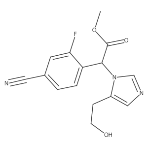 Methyl 2-(4-cyano-2-fluorophenyl)-2-(5-(2-hydroxyethyl)-1H-imidazol-1-yl)acetate Structure