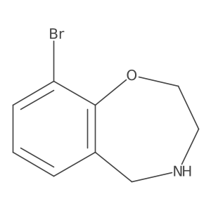 9-Bromo-2,3,4,5-tetrahydro-1,4-benzoxazepine结构式