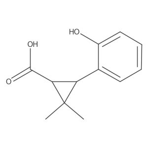3-(2-Hydroxyphenyl)-2,2-dimethylcyclopropane-1-carboxylic acid结构式