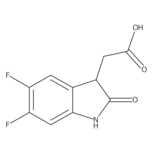 2-(5,6-difluoro-2-oxo-2,3-dihydro-1H-indol-3-yl)acetic acid Structure