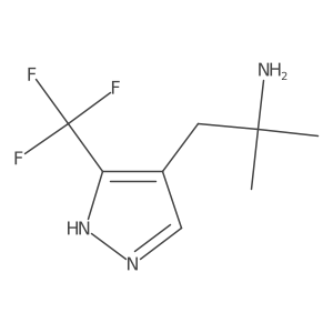 2-methyl-1-[3-(trifluoromethyl)-1H-pyrazol-4-yl]propan-2-amine Structure