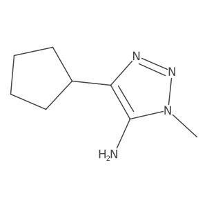 4-Cyclopentyl-1-methyl-1H-1,2,3-triazol-5-amine结构式