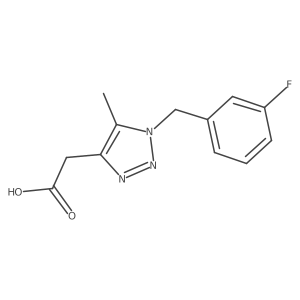 2-{1-[(3-fluorophenyl)methyl]-5-methyl-1H-1,2,3-triazol-4-yl}acetic acid结构式
