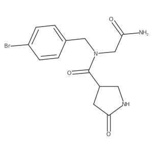 3-Pyrrolidinecarboxamide, N-(2-amino-2-oxoethyl)-N-[(4-bromophenyl)methyl]-5-oxo-结构式