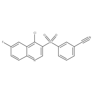 3-[(4-Chloro-6-fluoroquinolin-3-yl)sulfonyl]benzonitrile Structure