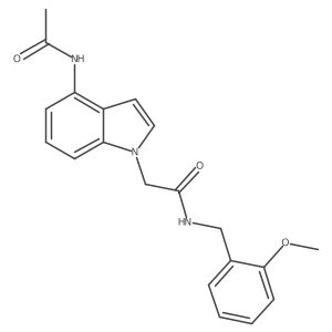 2-[4-(acetylamino)-1H-indol-1-yl]-N-(2-methoxybenzyl)acetamide结构式