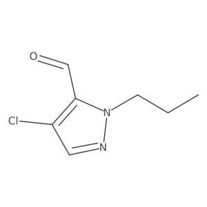 4-Chloro-1-propyl-1H-pyrazole-5-carbaldehyde结构式