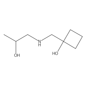 1-{[(2-Hydroxypropyl)amino]methyl}cyclobutan-1-ol结构式