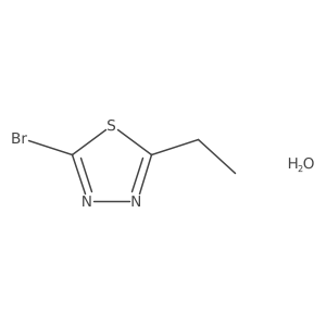 2-Bromo-5-ethyl-1,3,4-thiadiazole;hydrate Structure