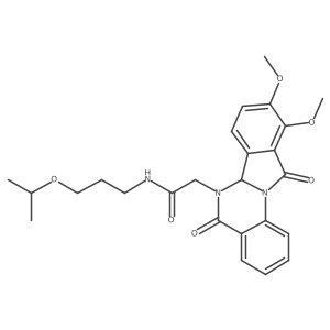 2-(9,10-dimethoxy-5,11-dioxo-6a,11-dihydroisoindolo[2,1-a]quinazolin-6(5H)-yl)-N-[3-(propan-2-yloxy)propyl]acetamide Structure