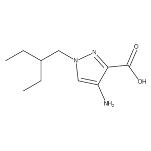 4-amino-1-(2-ethylbutyl)-1H-pyrazole-3-carboxylic acid Structure