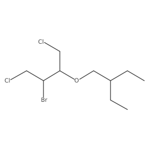 2-Bromo-1,4-dichloro-3-(2-ethylbutoxy)butane结构式