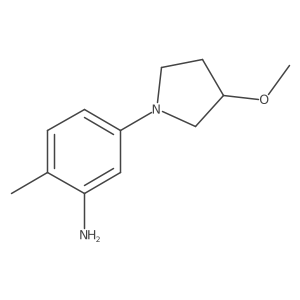 Benzenamine, 5-(3-methoxy-1-pyrrolidinyl)-2-methyl- Structure