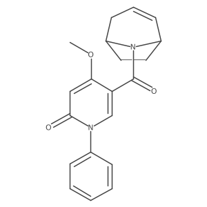 5-((1R,5S)-8-azabicyclo[3.2.1]oct-2-ene-8-carbonyl)-4-methoxy-1-phenylpyridin-2(1H)-one结构式
