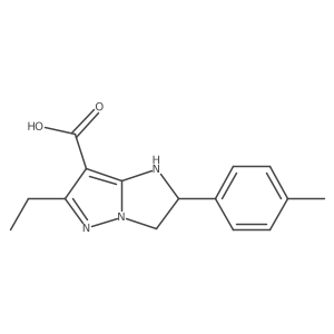6-Ethyl-2-(p-tolyl)-2,3-dihydro-1H-imidazo[1,2-b]pyrazole-7-carboxylic acid结构式