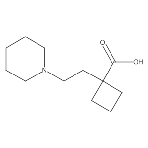 1-[2-(Piperidin-1-yl)ethyl]cyclobutane-1-carboxylic acid Structure