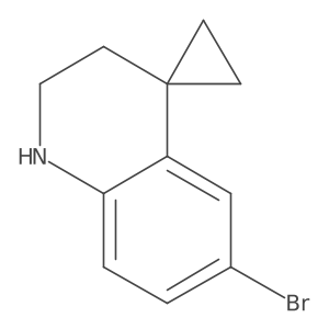 6'-Bromo-2',3'-dihydro-1'H-spiro[cyclopropane-1,4'-quinoline]结构式