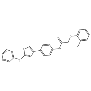 2-(2-fluorophenoxy)-N-(4-(2-(pyridin-3-ylamino)thiazol-4-yl)phenyl)acetamide结构式