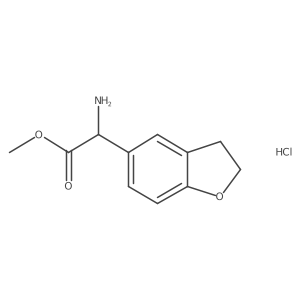 Methyl 2-amino-2-(2,3-dihydro-1-benzofuran-5-yl)acetate hydrochloride结构式