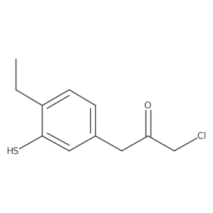 1-Chloro-3-(4-ethyl-3-mercaptophenyl)propan-2-one结构式