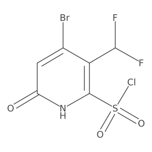 4-Bromo-3-(difluoromethyl)-6-hydroxypyridine-2-sulfonyl chloride Structure