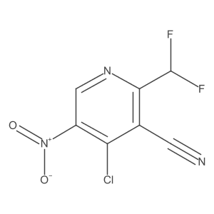 4-Chloro-2-(difluoromethyl)-5-nitronicotinonitrile Structure
