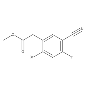 Methyl 2-bromo-5-cyano-4-fluorophenylacetate Structure