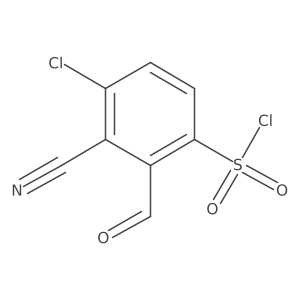 4-Chloro-3-cyano-2-formylbenzene-1-sulfonyl chloride结构式