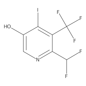2-(Difluoromethyl)-5-hydroxy-4-iodo-3-(trifluoromethyl)pyridine结构式