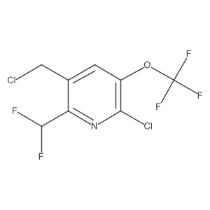 2-Chloro-5-(chloromethyl)-6-(difluoromethyl)-3-(trifluoromethoxy)pyridine Structure