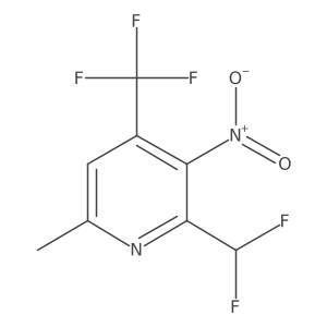 2-(Difluoromethyl)-6-methyl-3-nitro-4-(trifluoromethyl)pyridine Structure