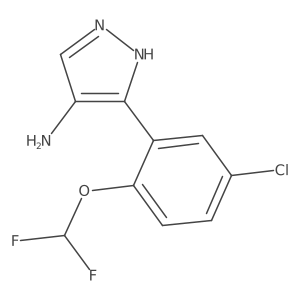 5-(5-chloro-2-difluoromethoxyphenyl)-1H-pyrazol-4-ylamine结构式
