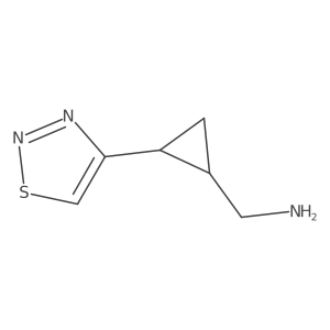 [2-(1,2,3-Thiadiazol-4-yl)cyclopropyl]methanamine结构式