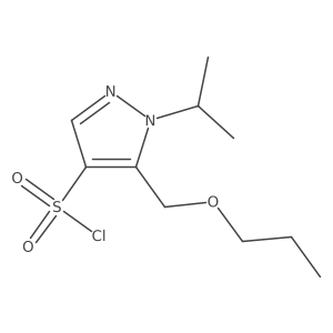 1-isopropyl-5-(propoxymethyl)-1H-pyrazole-4-sulfonyl chloride结构式