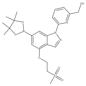 6-[4-[2-(Methylsulfonyl)ethoxy]-6-(4,4,5,5-tetramethyl-1,3,2-dioxaborolan-2-yl)-1h-indazol-1-yl]-2-pyridinemethanol结构式