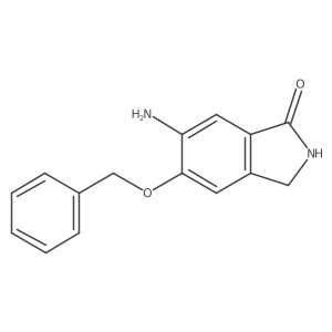 6-Amino-5-(benzyloxy)-2,3-dihydro-1H-isoindol-1-one结构式