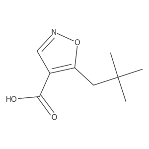 5-(2,2-Dimethylpropyl)-1,2-oxazole-4-carboxylic acid Structure