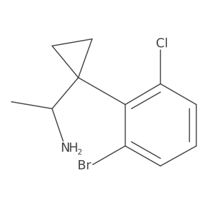 1-[1-(2-Bromo-6-chlorophenyl)cyclopropyl]ethan-1-amine结构式