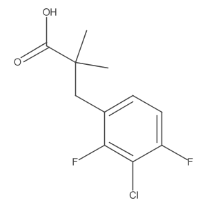 3-(3-Chloro-2,4-difluorophenyl)-2,2-dimethylpropanoic acid Structure