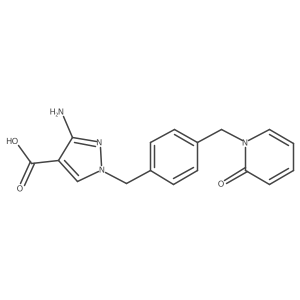 3-Amino-1-[[4-[(2-oxo-1(2h)-pyridinyl)methyl]phenyl]methyl]-1h-pyrazole-4-carboxylic acid Structure