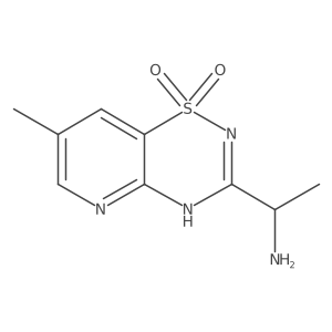 3-(1-Aminoethyl)-7-methyl-4H-pyrido[2,3-e][1,2,4]thiadiazine 1,1-dioxide Structure